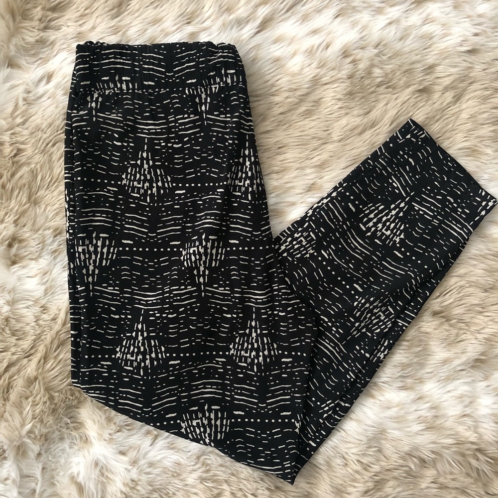 Patterned Draped Pants